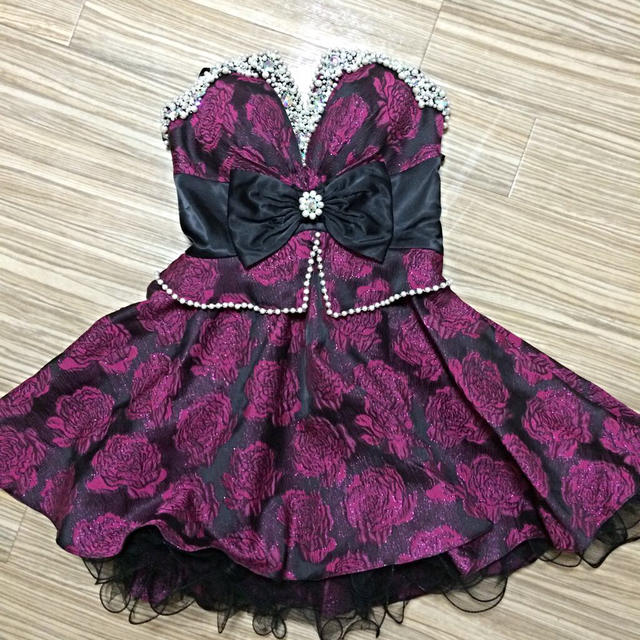 薔薇フレア キャバドレス レディースのフォーマル/ドレス(ミニドレス)の商品写真