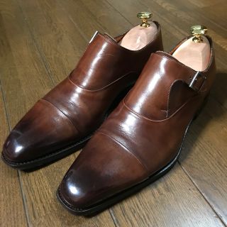 サントーニ(Santoni)のサントーニ 美品 上級ライン ファットアマーノ シングルモンク サイズ5(ドレス/ビジネス)