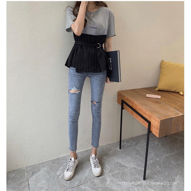 ZARA(ザラ)の新品 シャツ ベルト ZARA eimy rienda rady emoda レディースのトップス(Tシャツ(半袖/袖なし))の商品写真