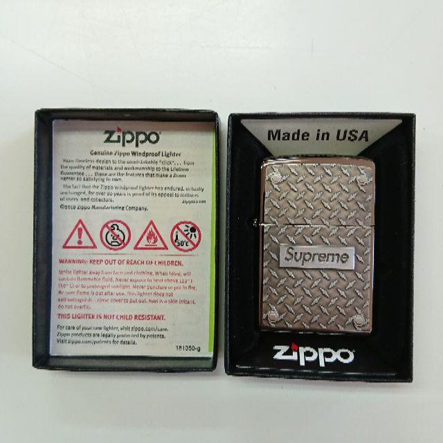 Supreme Diamond Plate Zippo Metal LA品メンズ その他