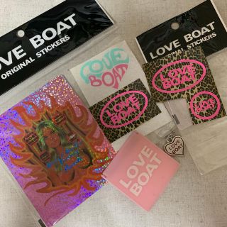 ラブボート(LOVE BOAT)のラブボート オリジナルステッカー 5枚とミラーとチャームのセット(その他)