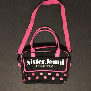 ジェニィ(JENNI)のジェニートートバッグ黒ピンク(トートバッグ)