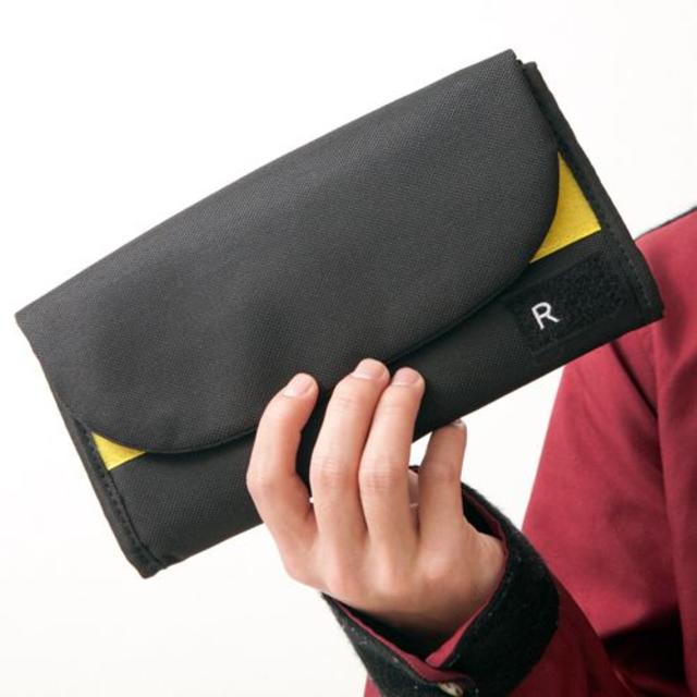 RURSUSバイカラーお財布ポーチ　2WAY ブラック/イエロー メンズのファッション小物(長財布)の商品写真