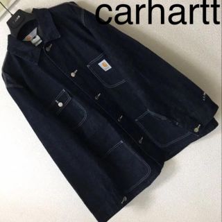 カーハート(carhartt)の美品◆カーハート◆ラッキーストライク コラボ デニム カバーオール 濃色 F(カバーオール)