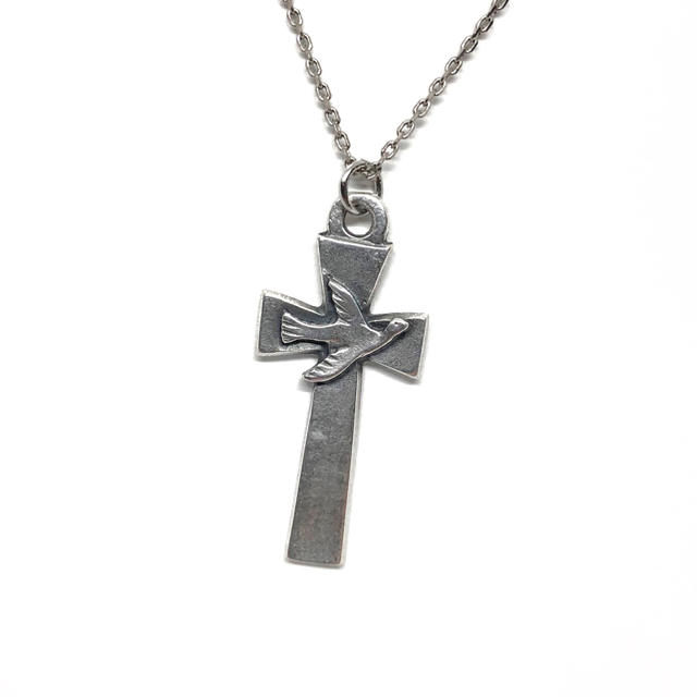 聖霊 鳩 十字架 クロス メダイ メキシコ 教会 カトリック 聖品 キリスト教 メンズのアクセサリー(ネックレス)の商品写真