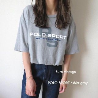 ポロラルフローレン(POLO RALPH LAUREN)のPOLO SPORT Ralph Lauren tシャツ グレー 古着(Tシャツ(半袖/袖なし))