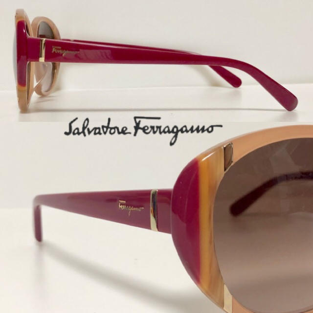 Salvatore Ferragamo(サルヴァトーレフェラガモ)のFerragamo フェラガモ サングラス SF842SA 729 ベージュ レディースのファッション小物(サングラス/メガネ)の商品写真
