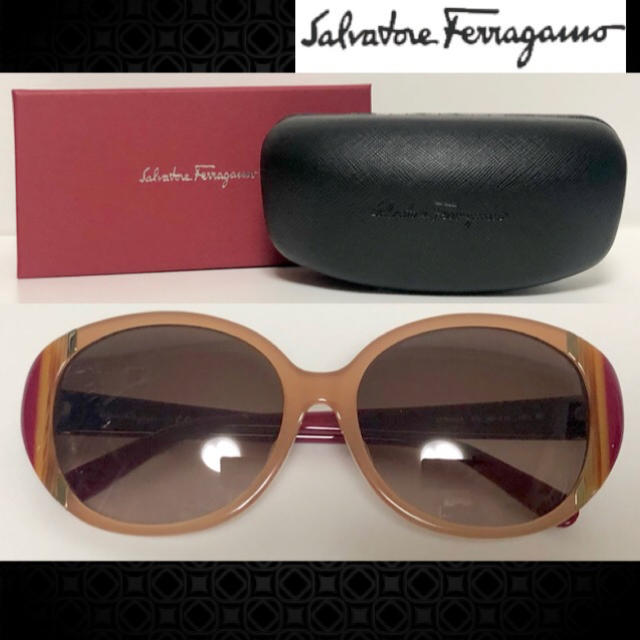 Salvatore Ferragamo(サルヴァトーレフェラガモ)のFerragamo フェラガモ サングラス SF842SA 729 ベージュ レディースのファッション小物(サングラス/メガネ)の商品写真