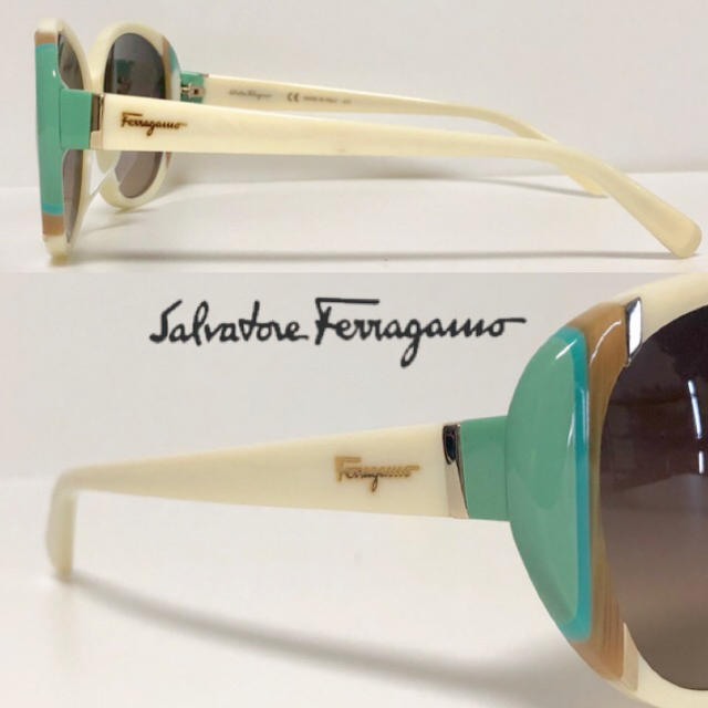 Salvatore Ferragamo(サルヴァトーレフェラガモ)のFerragamo フェラガモ サングラス SF842SA 103 IVORY レディースのファッション小物(サングラス/メガネ)の商品写真