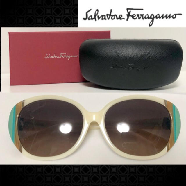 Salvatore Ferragamo(サルヴァトーレフェラガモ)のFerragamo フェラガモ サングラス SF842SA 103 IVORY レディースのファッション小物(サングラス/メガネ)の商品写真