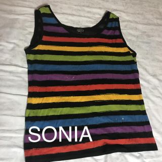 ソニアリキエル(SONIA RYKIEL)のソニアリキエル ボーダータンクトップ(タンクトップ)