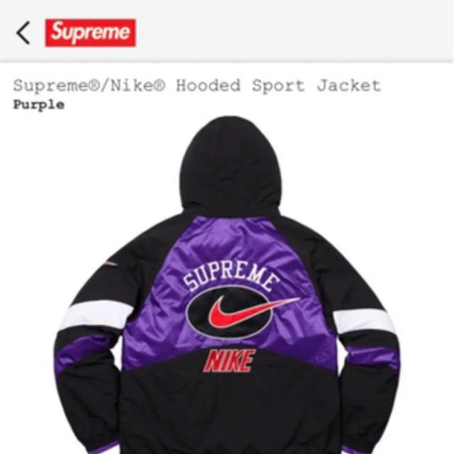 【S】Supremeシュプリームhooded sport jacket紫新品