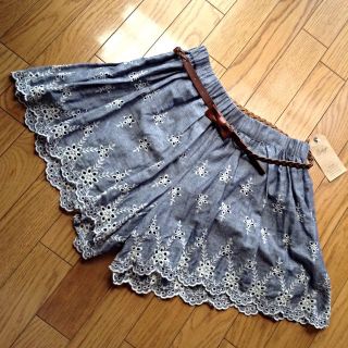 【りえ様】ベルト付き刺繍キュロット(キュロット)