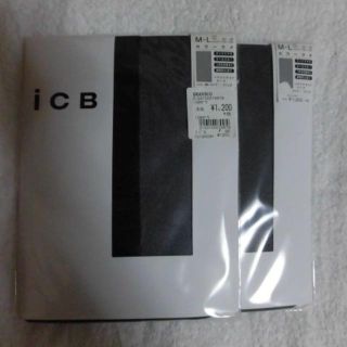 アイシービー(ICB)のICB　カラーラメ　ストッキング　M~L　2足セット　ネイビー×ブロンズ(タイツ/ストッキング)