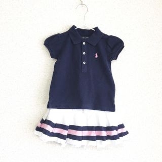 ラルフローレン(Ralph Lauren)の新品☆ ラルフローレン ポロシャツ スカート セットアップ 80 ピンク パンツ(Ｔシャツ)