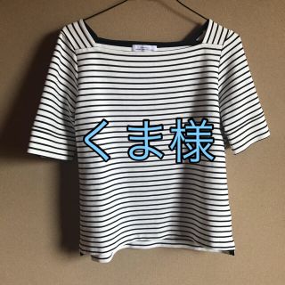 ユナイテッドアローズグリーンレーベルリラクシング(UNITED ARROWS green label relaxing)のグリーンレーベルリラクシング  スクエアネックボーダーＴシャツ(Tシャツ(半袖/袖なし))