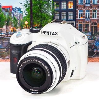 ペンタックス(PENTAX)の❤️お洒落ホワイト✨❤️初心者向け✨❤️WiFiスマホ✨❤️ペンタックス K-x(デジタル一眼)