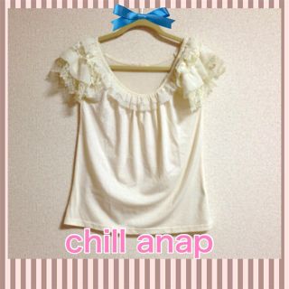 チルアナップ(CHILLE anap)の＊chille anap＊フリルトップス(カットソー(半袖/袖なし))