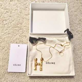 セリーヌ(celine)の◾︎レア新品 CELINE セリーヌ イニシャル アルファベット ネックレス H(チャーム)