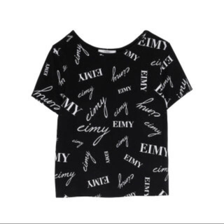 エイミーイストワール(eimy istoire)のrandomly eimy プリントTシャツ （F BLACK）　(Tシャツ(半袖/袖なし))