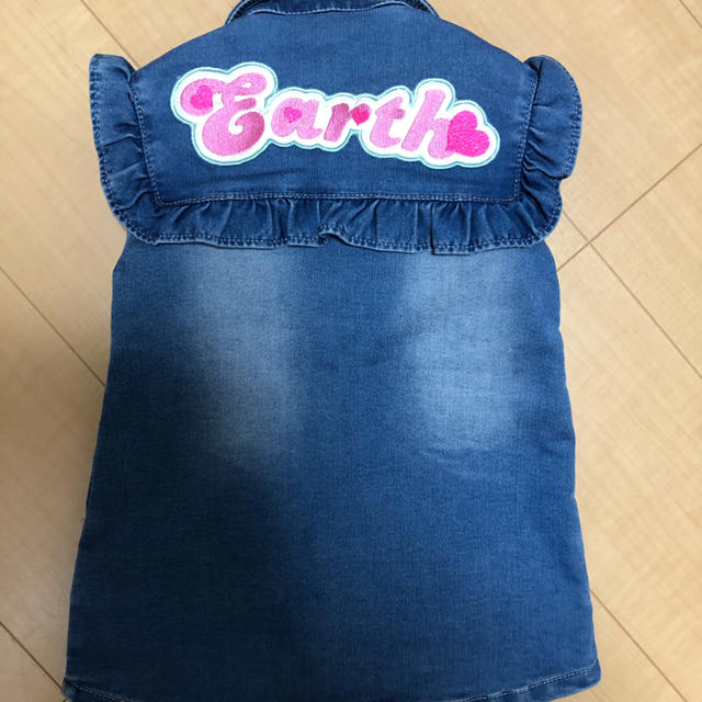 EARTHMAGIC(アースマジック)のEARTH MAGIC💜デニムワンピ キッズ/ベビー/マタニティのキッズ服女の子用(90cm~)(ワンピース)の商品写真