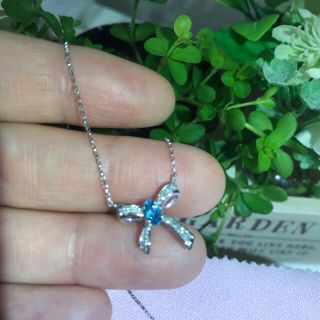 ジュエリーツツミ(JEWELRY TSUTSUMI)のk10 WG ブルートパーズ ネックレス(ネックレス)