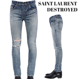 サンローラン(Saint Laurent)の新品 SAINT LAURENT DESTROYED デストロイジーンズ 29(デニム/ジーンズ)