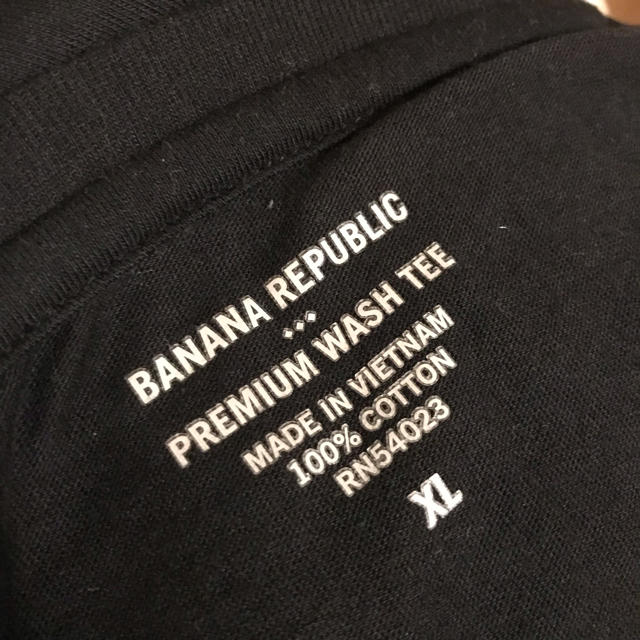 Banana Republic(バナナリパブリック)のBANANAREPUBLIC/メンズTシャツ/ブラックXL メンズのトップス(Tシャツ/カットソー(半袖/袖なし))の商品写真