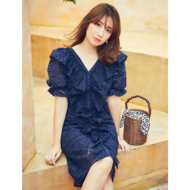 新品タグ付き????Cotton Lace Ruffled Dress