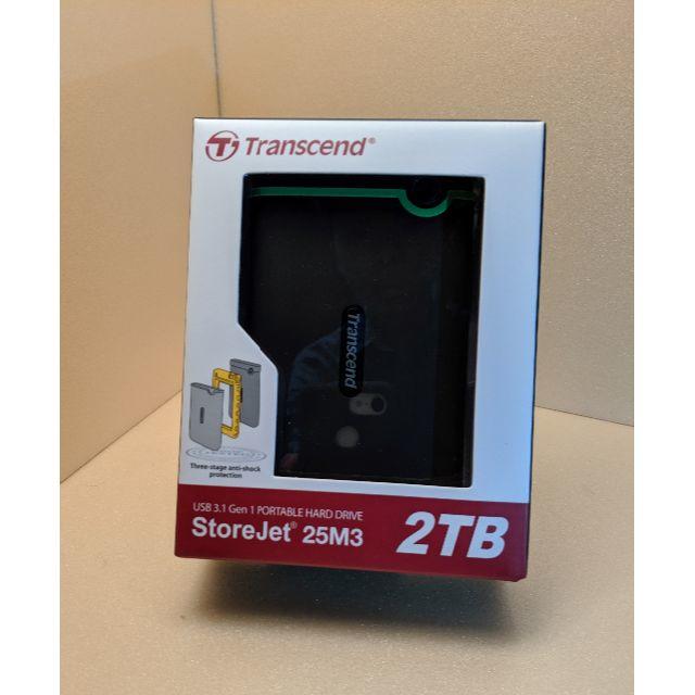 Transcend(トランセンド)の【新品未開封】トランセンド　ポータブルHDD　２TB スマホ/家電/カメラのPC/タブレット(PC周辺機器)の商品写真