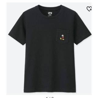 ユニクロ(UNIQLO)のミッキースタンズＵＴ 半袖 黒 130(Tシャツ/カットソー)