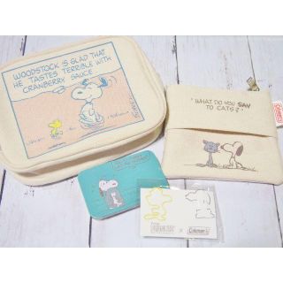 スヌーピー(SNOOPY)の♡新品♡ InRed付録 スヌーピー×コールマン 大人の雑貨４点セット(ポーチ)