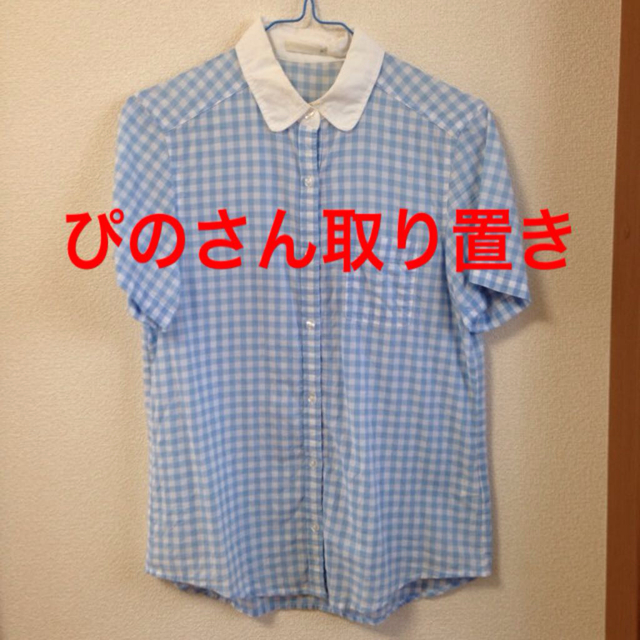 GU(ジーユー)のgu  ギンガムシャツ レディースのトップス(シャツ/ブラウス(半袖/袖なし))の商品写真
