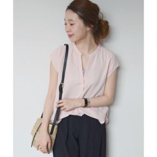 シップスフォーウィメン(SHIPS for women)の【美品】スキッパーブラウス(シャツ/ブラウス(半袖/袖なし))