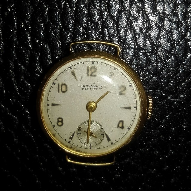 ★K18無垢　歴史的逸品★19世紀？TRUSTY　レディース腕時計