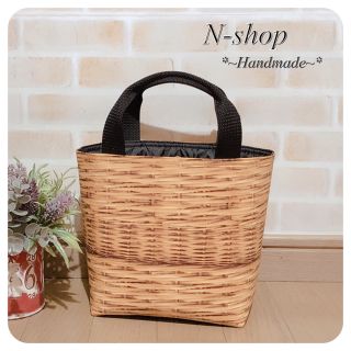 トリックバスケット柄✻トートバッグ(S)❥ハンドメイド❥(バッグ)