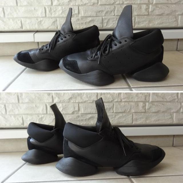 Rick Owens(リックオウエンス)のAdidasxRick Owens ランナー レザースニーカー 25 26 39 メンズの靴/シューズ(スニーカー)の商品写真