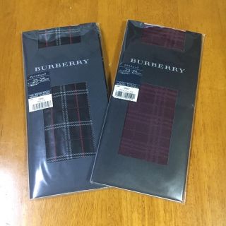 バーバリー(BURBERRY)の新品 23-25cm バーバリー つま先スルー ハイソックス 二足セット(ソックス)