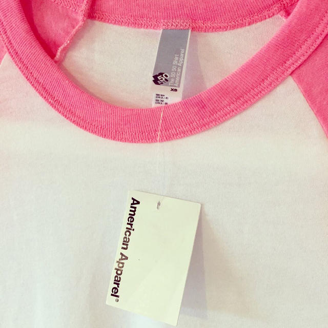 American Apparel(アメリカンアパレル)の新品タグ付き♡ラグラン七分袖カットソー レディースのトップス(Tシャツ(長袖/七分))の商品写真