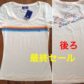 バーバリーブルーレーベル(BURBERRY BLUE LABEL)のバーバリー ブルーレーベル バックプリントとホースマークのＴシャツ 新品タグ付き(Tシャツ(半袖/袖なし))