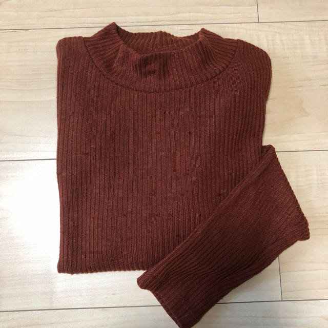 UNIQLO(ユニクロ)のリブハイネックT レディースのトップス(Tシャツ(長袖/七分))の商品写真