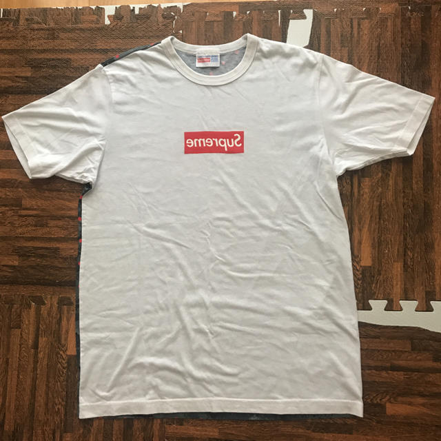 鑑定済シュプリーム×コムデギャルソンコラボTシャツ白Lsupreme