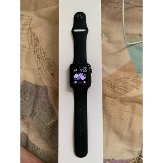 アップルウォッチ(Apple Watch)のapple watch series3 42mm スペースグレイ(腕時計(デジタル))