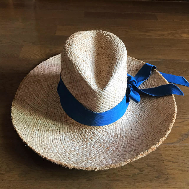 IENA(イエナ)の美品LOLA HATS/リボンHatEX レディースの帽子(麦わら帽子/ストローハット)の商品写真