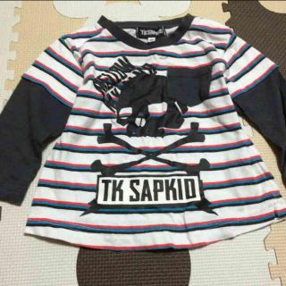 ザショップティーケー(THE SHOP TK)のTK SPAKID❤︎重ね着風ロングTシャツ(Ｔシャツ)