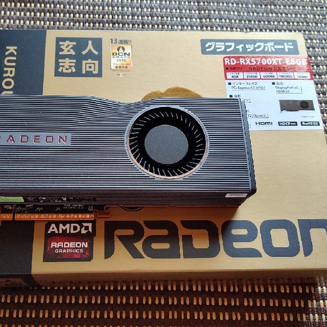ほぼ新品 AMD RADEON RX5700XT 8GBPC/タブレット