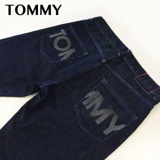 トミー(TOMMY)のTOMMYバックプリント☆ストレートデニムパンツ☆L約91cm(デニム/ジーンズ)