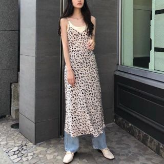 マウジー(moussy)の今季新作♡MOUSSY LEO PRINTED CAMIドレス☆レオパードワンピ(ロングワンピース/マキシワンピース)