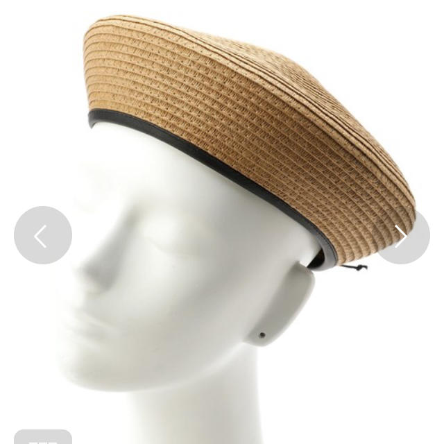 grove(グローブ)の【エレン様専用】麦わら ベレー帽 ブレードパイピングベレー帽 レディースの帽子(麦わら帽子/ストローハット)の商品写真