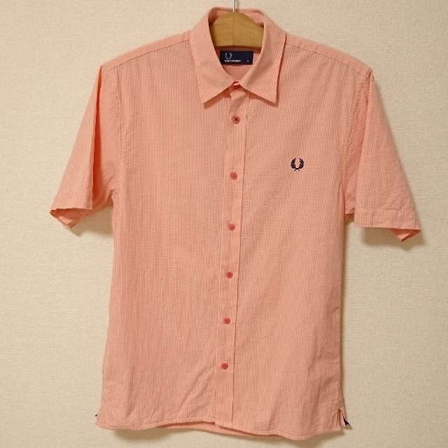 FRED PERRY(フレッドペリー)の【美品】FRED PERRY 半袖 チェック シャツ S メンズのトップス(シャツ)の商品写真